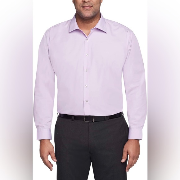 Men's Big & Tall Dress Shirt Big and Tall Solid - Picture 1 of 5